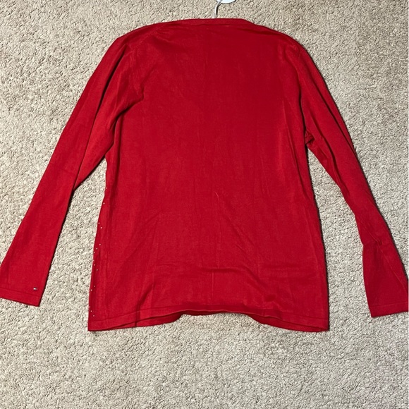 NWT, Tommy Hilfiger Red, long sleeved tops. Size L - Picture 3 of 3
